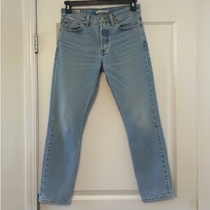 Levi's Wedgie Straight Denim Jeans Color Montgomery Baked Light Wash Size 28x28